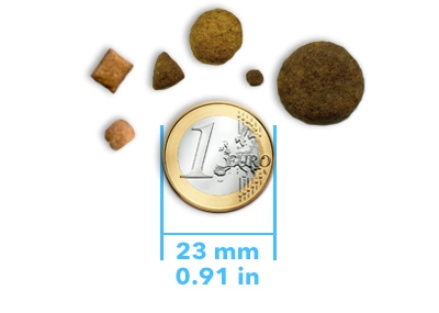 1 euro = 23 mm / 0.19 in